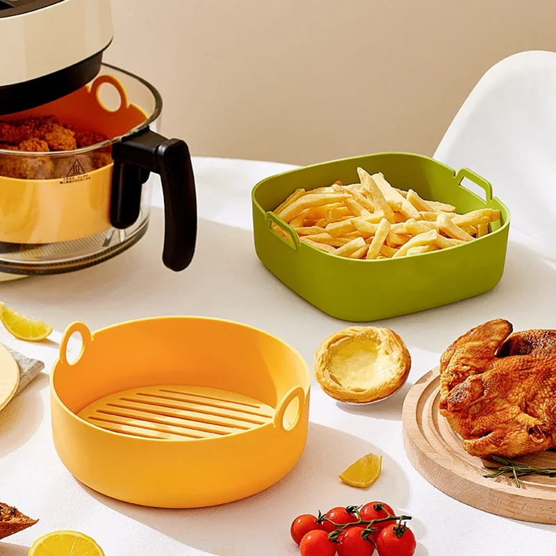 Air Fryer Silicone Pot Liner - Круглая фритюрница, подкладка, квадратная фритюрница, силиконовая