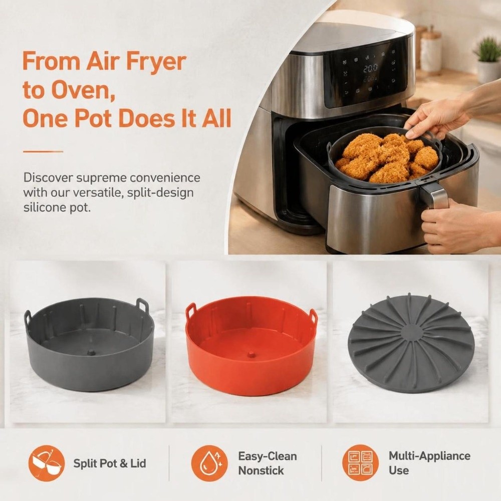 Силиконовая форма для аэрофрит – обзор и цена Air Fryer Silicone Pot Liner
