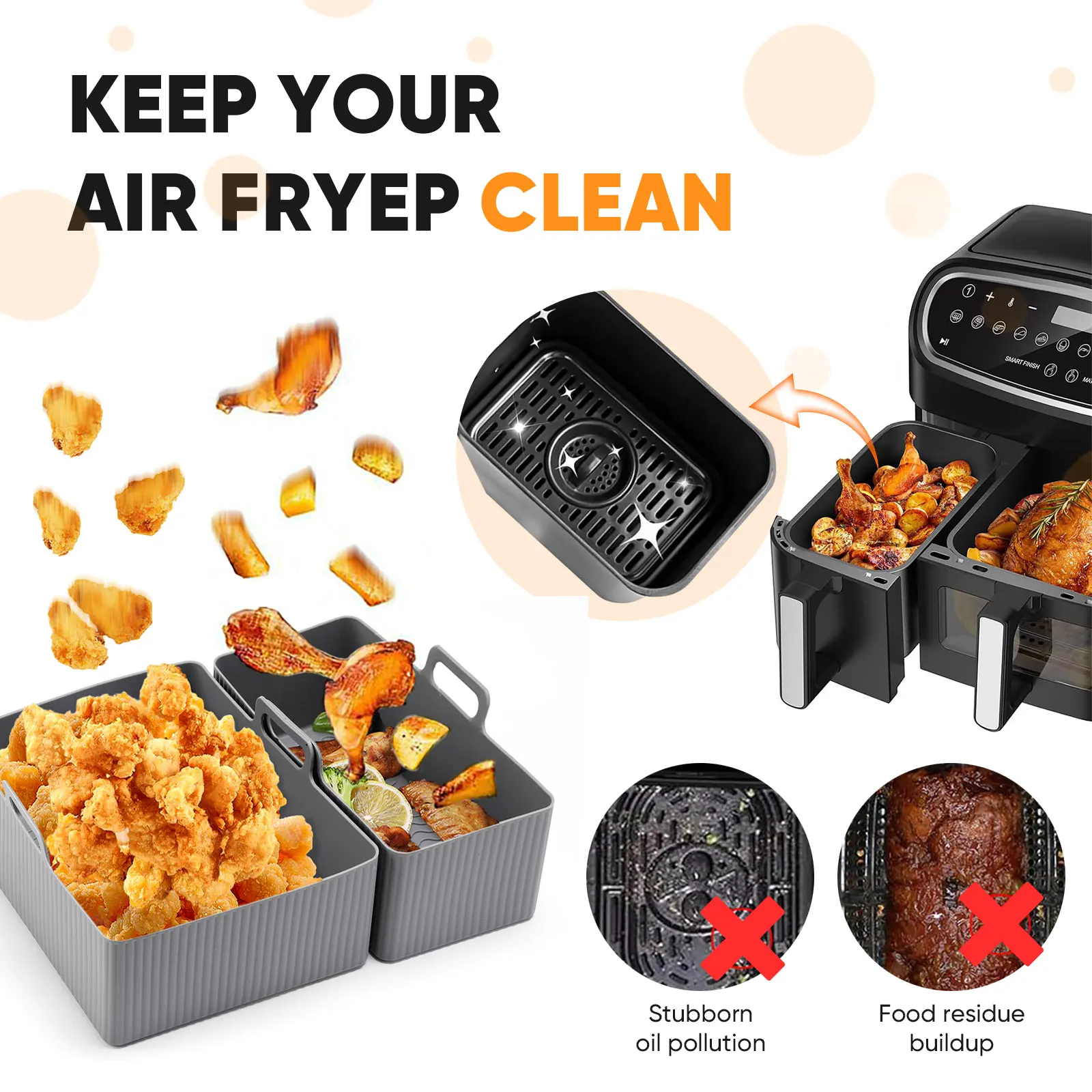Набор из 2-х силиконовых коври – обзор и цена Air Fryer Silicone Pot Liner